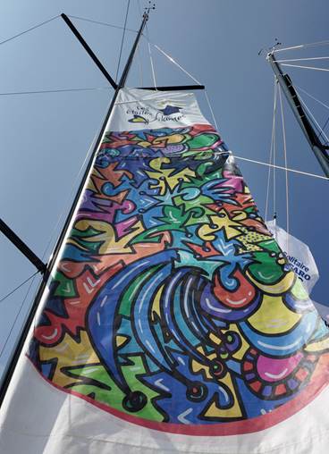 Voile du bateau de Quentin Vlamynck