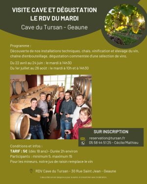 Visite de la cave des vignerons de Tursan et dégustation