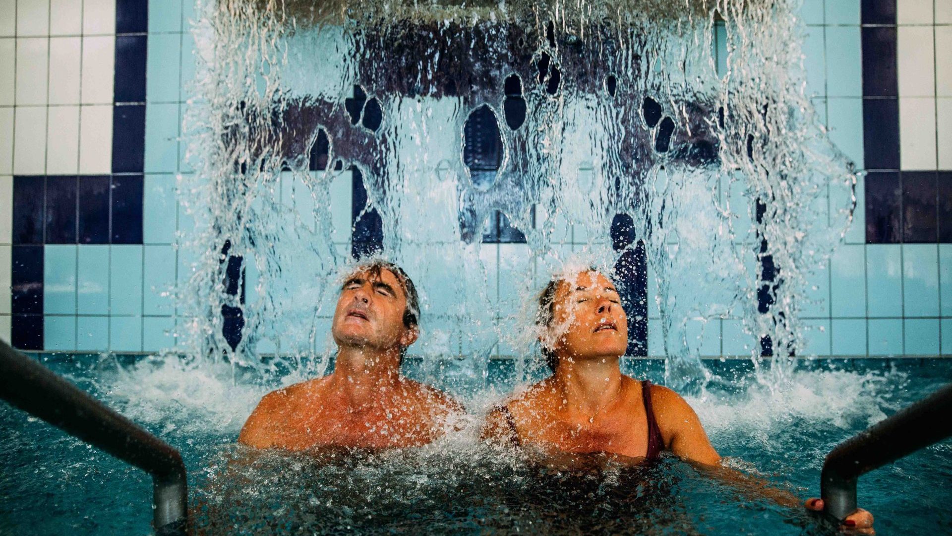 Cascade d'eau aux thermes de Borda à Dax