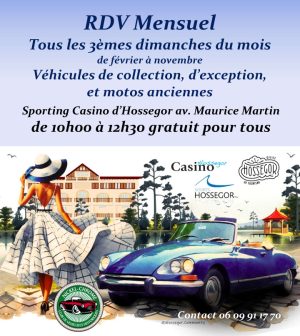 Rassemblement mensuel de véhicules de collection et d&rsquo;exception