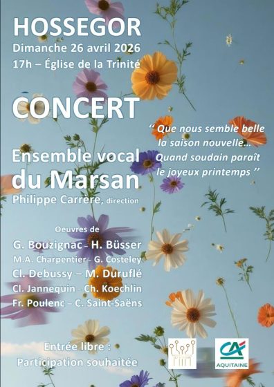 Concert – Ensemble vocal du Marsan à l&rsquo;Eglise de la Trinité d&rsquo;Hossegor