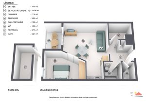 52422994  – Appartement – 2 pièces à SOORTS HOSSEGOR