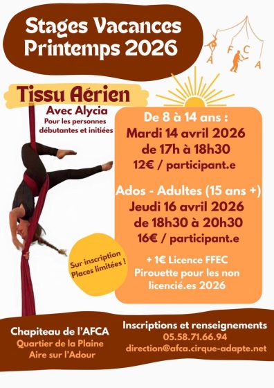 Stage de tissu aérien