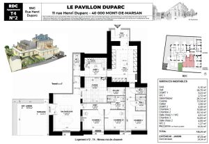 52492795  – Appartement – 4 pièces à MONT DE MARSAN