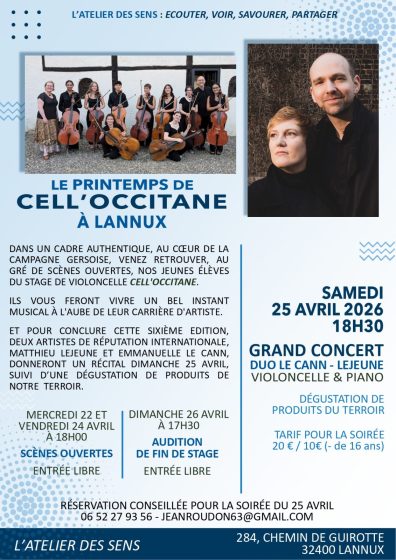 Grand concert Duo violoncelle et piano