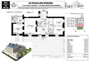 52492806  – Appartement – 4 pièces à MONT DE MARSAN