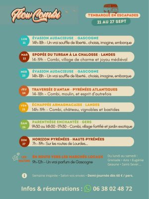 Excursions avec Flow Combi