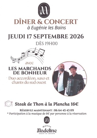 Dîner Concert à la Maison Madeline