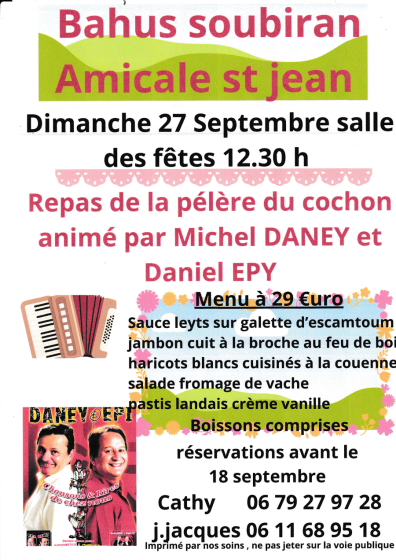 Repas de la pelere du cochon