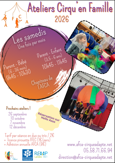 Ateliers cirqu&rsquo;en famille