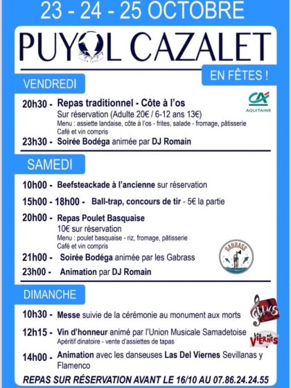 Fêtes locales de Puyol-Cazalet