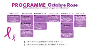 Semaine Octobre Rose à Eugénie les Bains