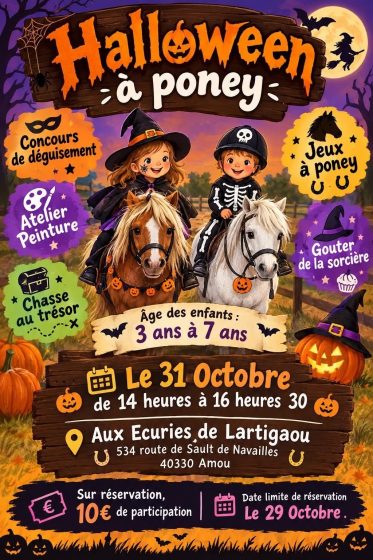 Halloween en poney