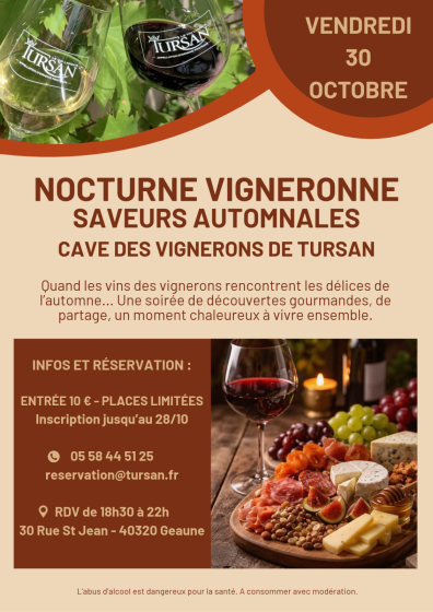 Nocturne vigneronne aux saveurs automnales